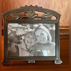 Floral Pewter Photo Picture Frame Weston Gallery Art Deco